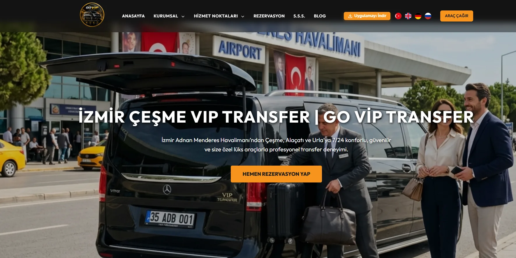 İzmir Çeşme VIP Transfer Mobil Uyumlu Web Tasarım